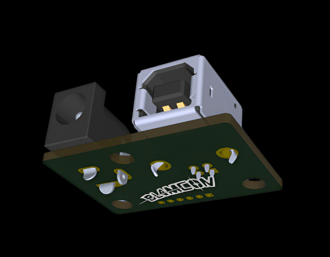 USB-B + 2.1mm x 5.5mm Power Breakout